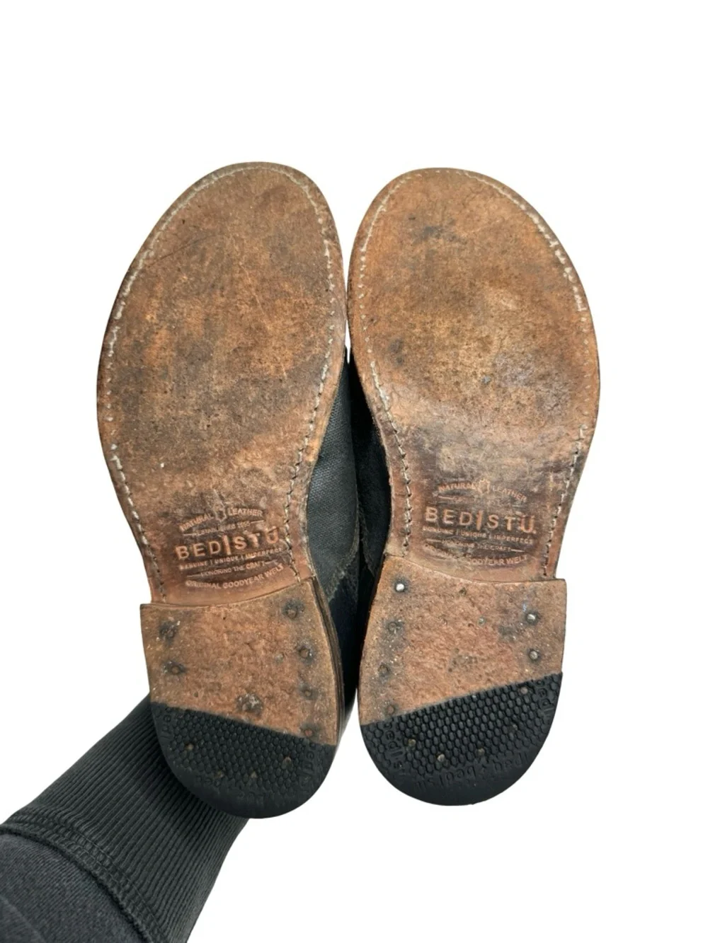 Bed Stu | Eden Distressed Cap Toe Laceless Oxfords in Gray 7 Cobbler Series